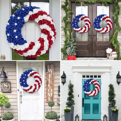 Patriotic Wreath for Front Door