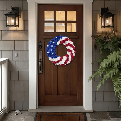 Patriotic Wreath for Front Door