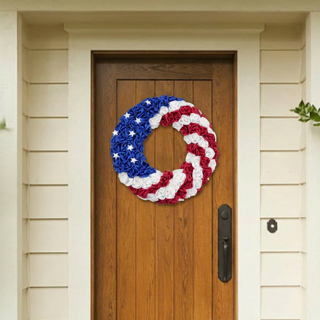 Patriotic Wreath for Front Door